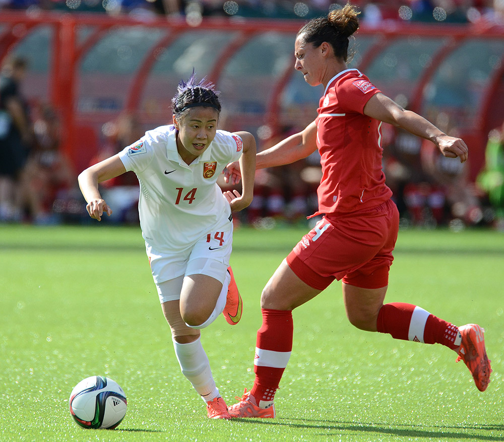 Canada vs China at FIFA Women's World Cup 2015 Canada in Edmonton Saturday, June 6, 2015.