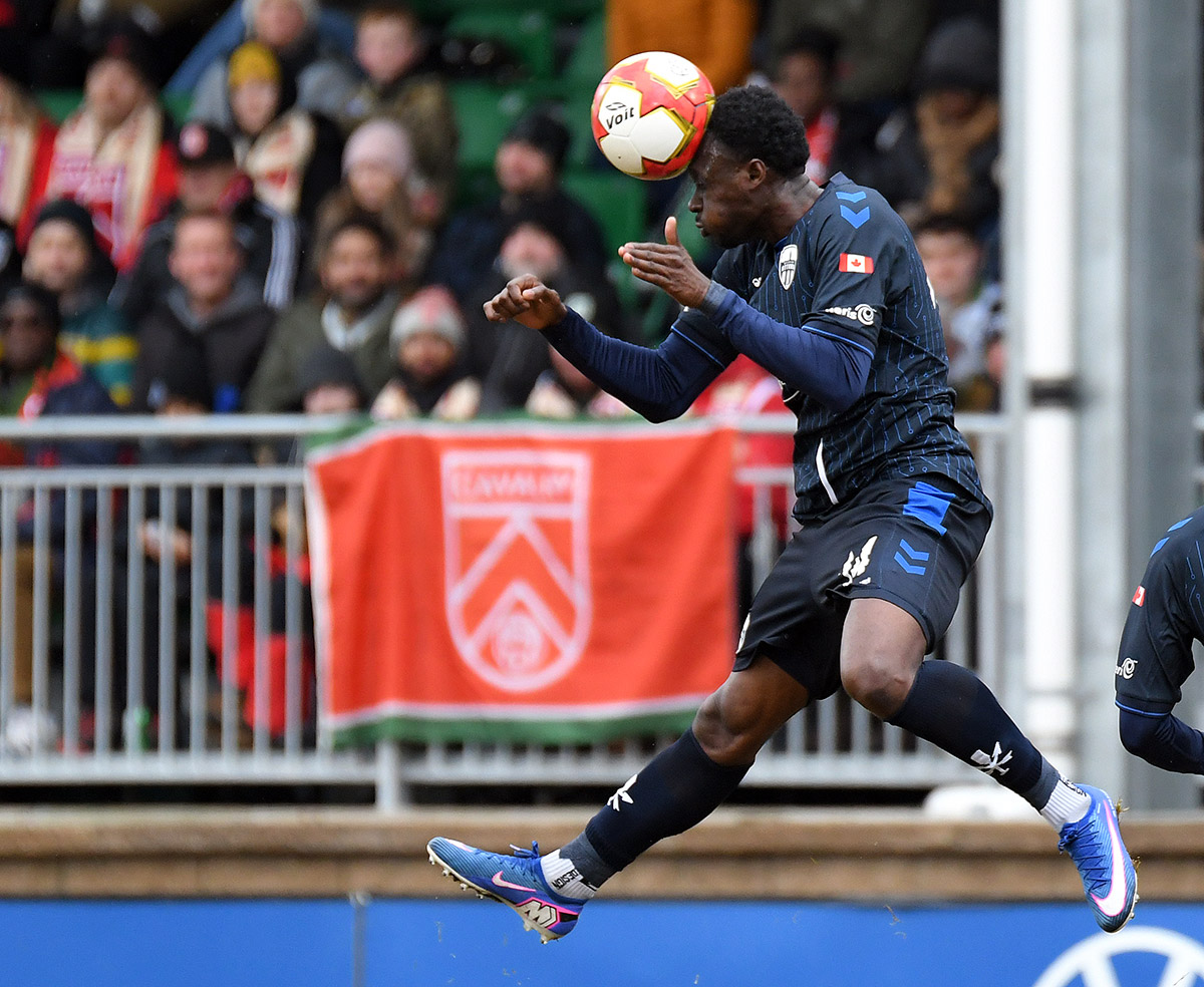 Cavalry FC celebrates a goal against Atlético Ottawa in Canadian Premier League action at ATCO Field in Calgary Sunday, April 12, 2026. Photo: Stuart Gradon/Canadian Premier League