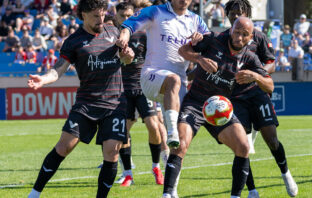 Vancouver FC beat Pacific 3-1 in Canadian Premier League action in Victoria, BC Sunday, May 3, 2026. Photo: Kelly Wallace/Total Soccer News